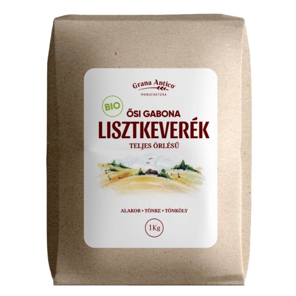 Ősi gabona lisztkeverék, kövesmalmi teljes őrlésű 1kg BIO