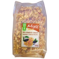   Gyűjtős kiszerelés - Bio tönköly müzli bodzás-feketeribizlis 200g - 12 db/karton - Akció -50% - min.idő: 31.01.2025.