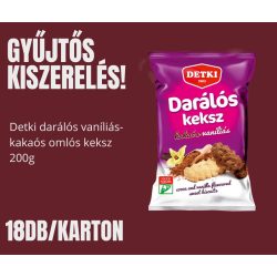   Gyűjtős kiszerelés - Detki darálós vaníliás és kakaós omlós keksz 200g - 18 db/karton 