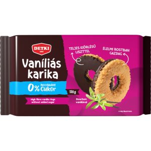 Detki vaníliás karika cukor hozzáadása nélkül édesítőszerekkel 150 g