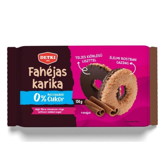Detki fahéjas karika cukor hozzáadása nélkül édesítőszerekkel 150 g