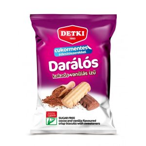 Detki cukormentes darálós vaníliás és kakaós omlós keksz édesítőszerekkel 180g