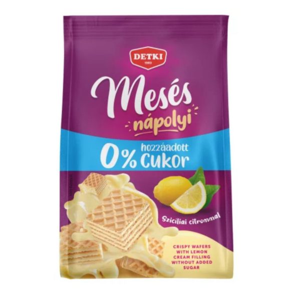 Detki cukormentes Mesés Nápolyi citromos 180g