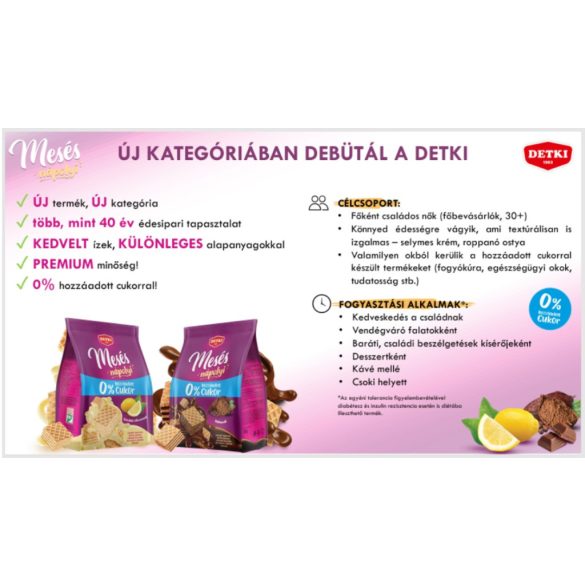 Detki cukormentes Mesés Nápolyi kakaós 180g