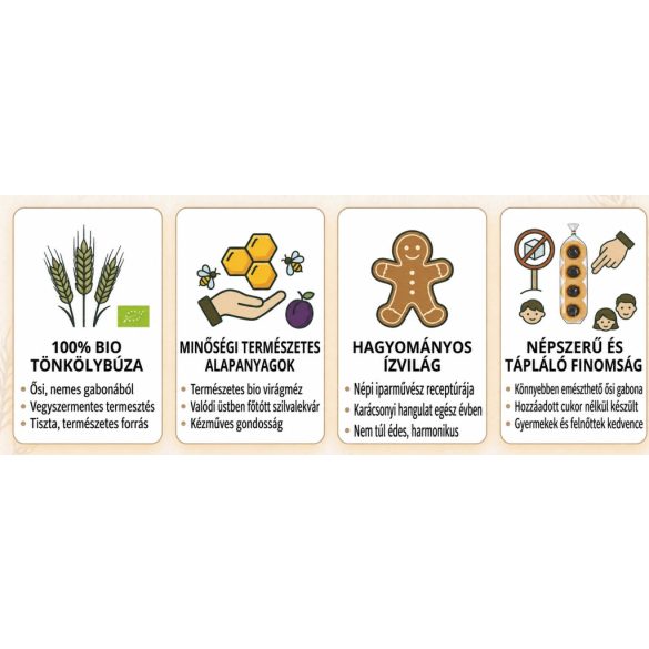 Puszedli de spelta bio cu miere și magun de prune 200g