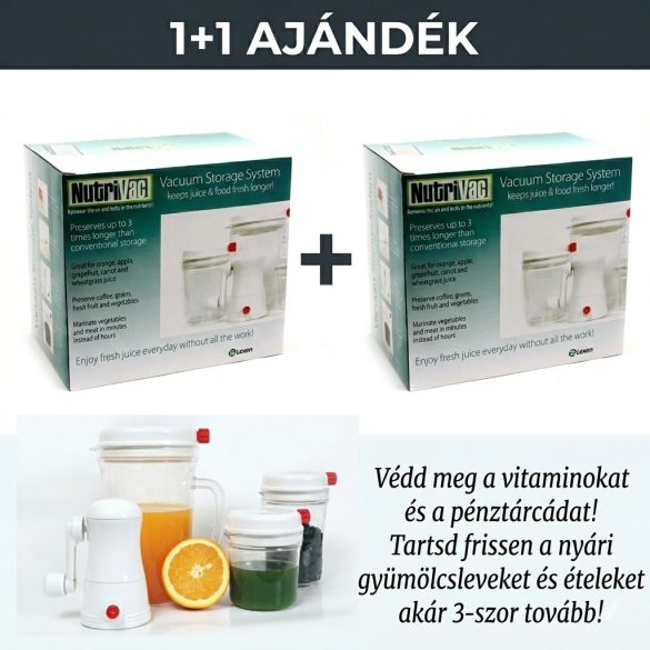 Nutri Vac Hosszanfriss vákuum ételtároló rendszer - akció - 1+1 ajandék