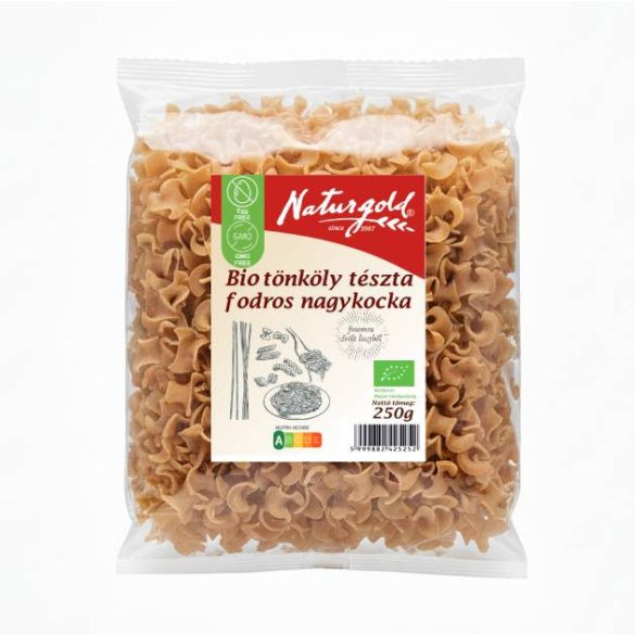 Bio tönköly tészta fodros nagykocka 250g