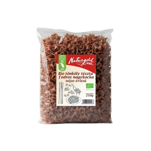 Paste pătrățele mari ondulate din grâu spelta integral bio 250g