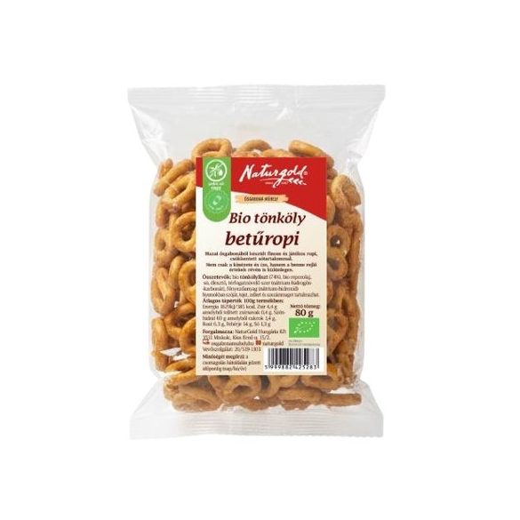 Bățulețe tip "ropi" din grâu spelta bio în formă de litere 80g