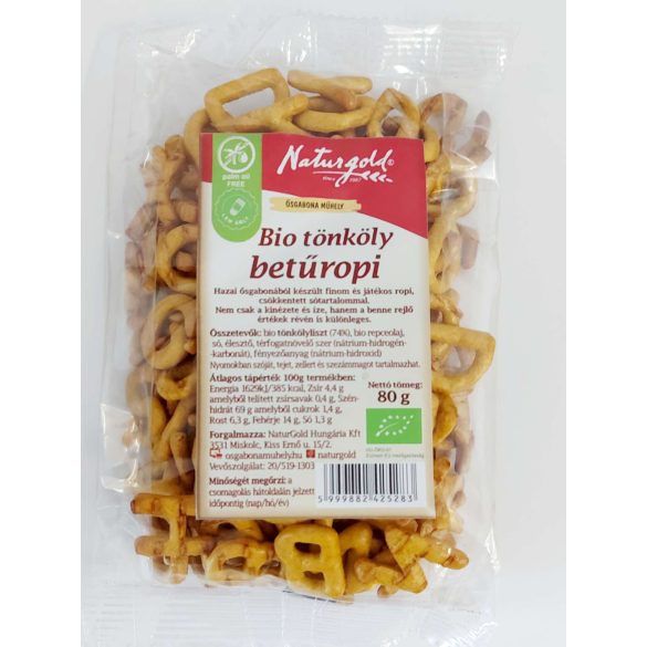 Bățulețe tip "ropi" din grâu spelta bio în formă de litere 80g