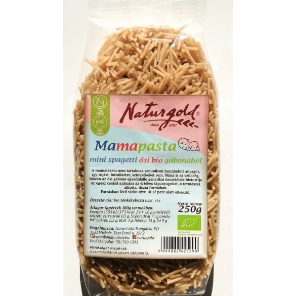 Mamapasta mini spagetti ősi bio gabonából 250g