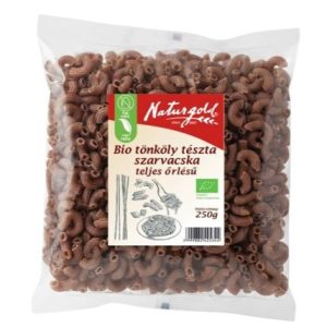 Bio tönköly tészta szarvacska teljes őrlésű 250g