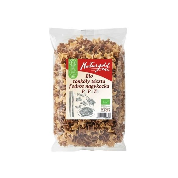 Paste pătrățele mari ondulate pepita din grâu spelta bio 250g