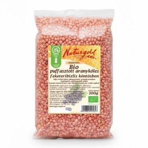Bio puffasztott aranyköles feketeribizlis köntösben 100 g