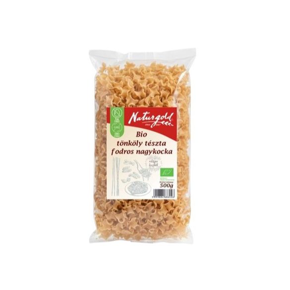 Bio tönköly tészta fodros nagykocka 500g