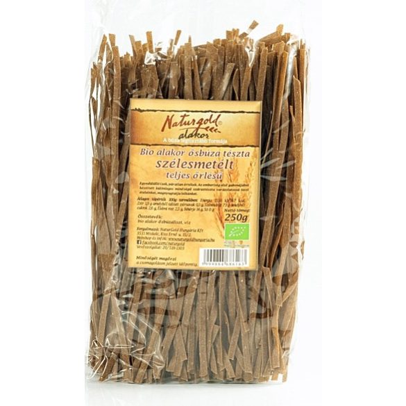 Bio alakor ősbúza tészta szélesmetélt teljes őrlésű 250g 