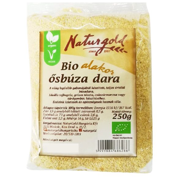 Bio alakor ősbúza fehér dara 250g