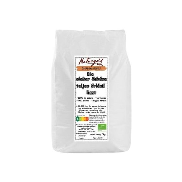 Bio alakor ősbúza teljes őrlésű liszt 5kg