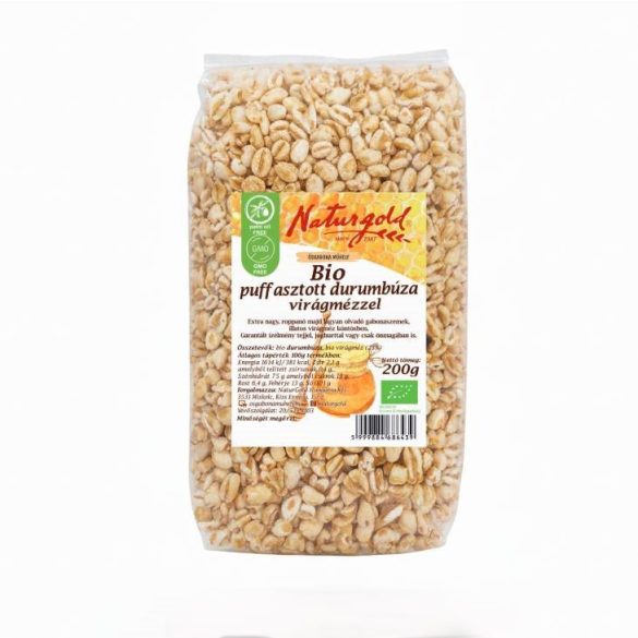 Bio puffasztott durum virágmézzel 200g