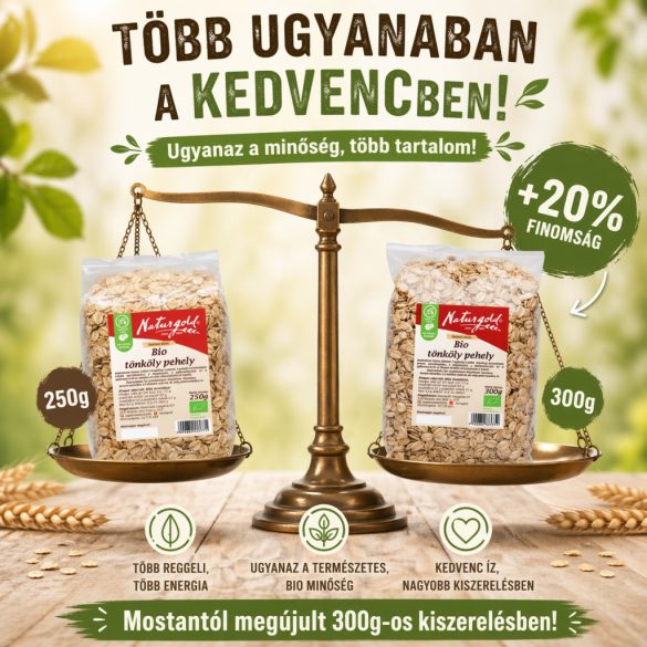 Bio tönköly pehely Megújult, 300g-os kiszerelés!